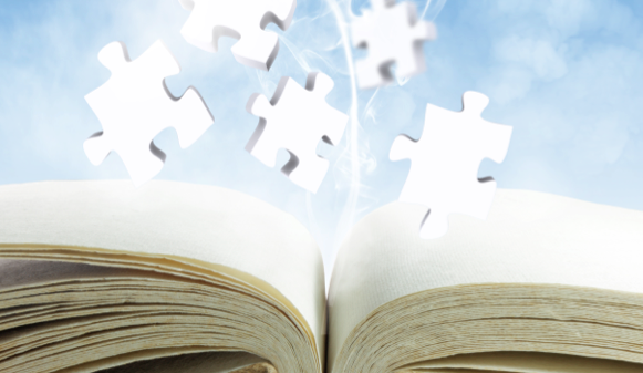puzzle and book