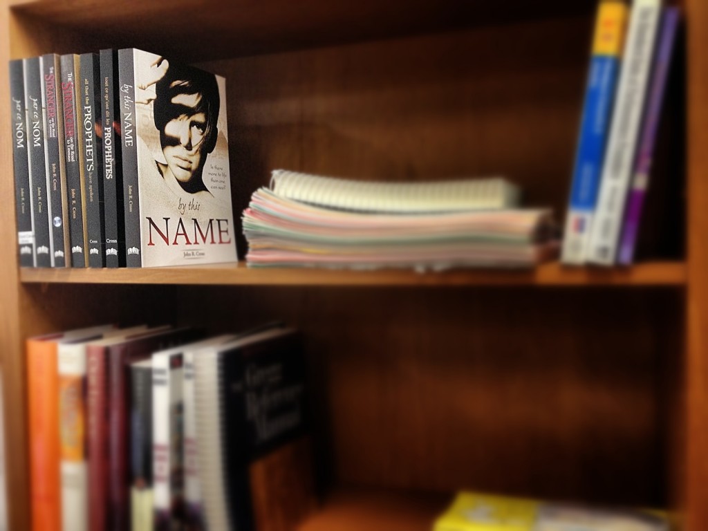 Tools and resources on the shelf at work