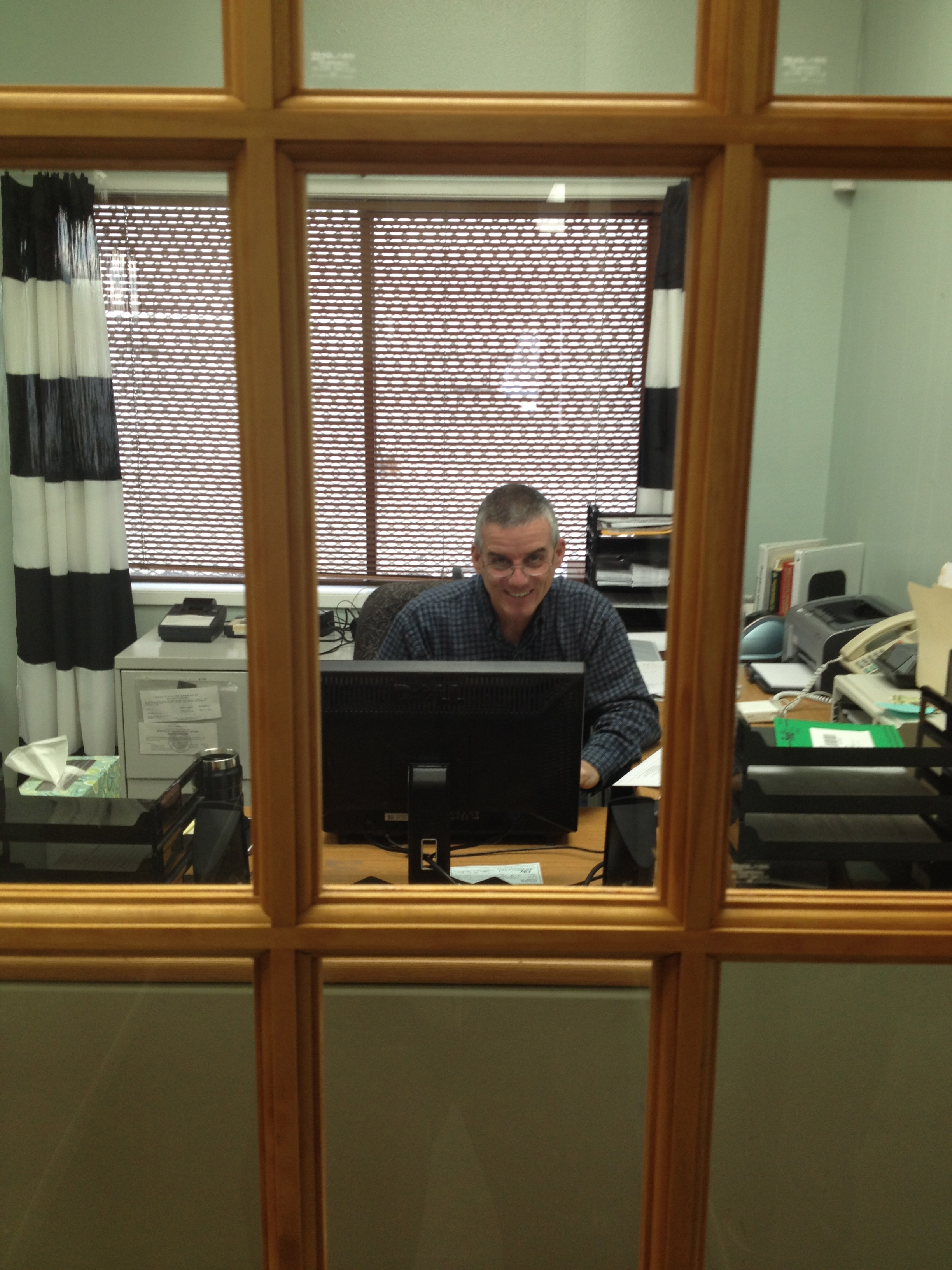 Simon keeping up with everything else while the remodel is going on.