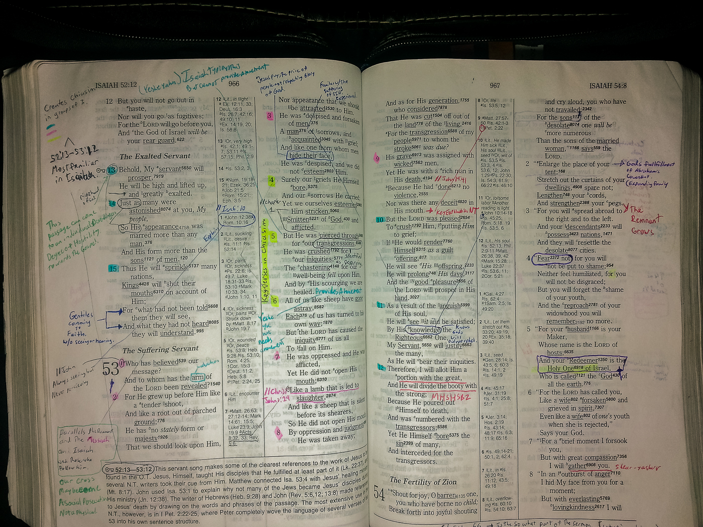 Bible with Isaiah notes