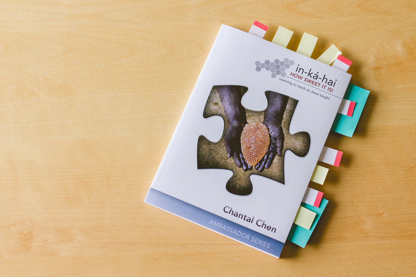 In-ká-hai cover with sticky notes