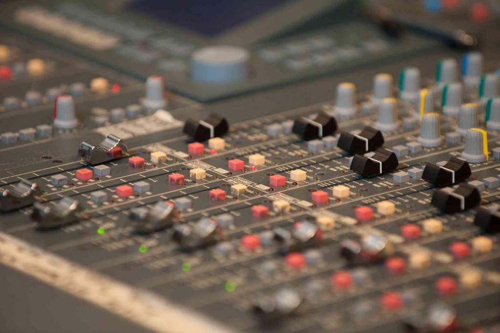 One of the sound panels in the studio.