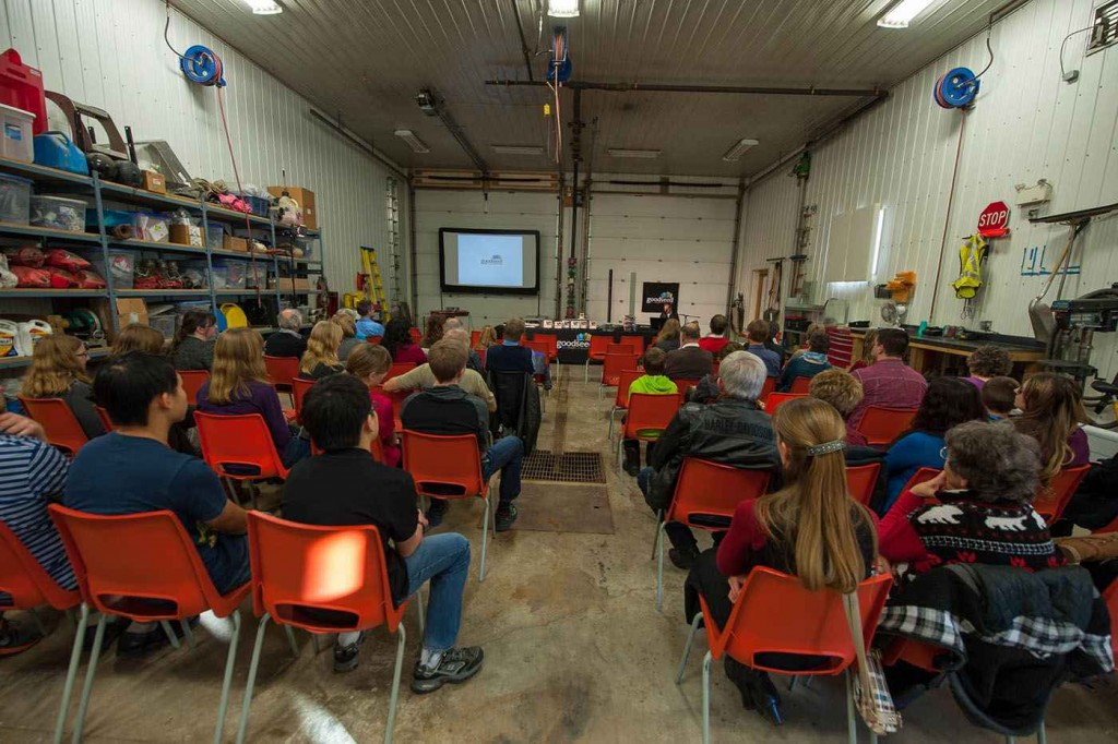 The GS staff, friends and supporters enjoy Allan's music.