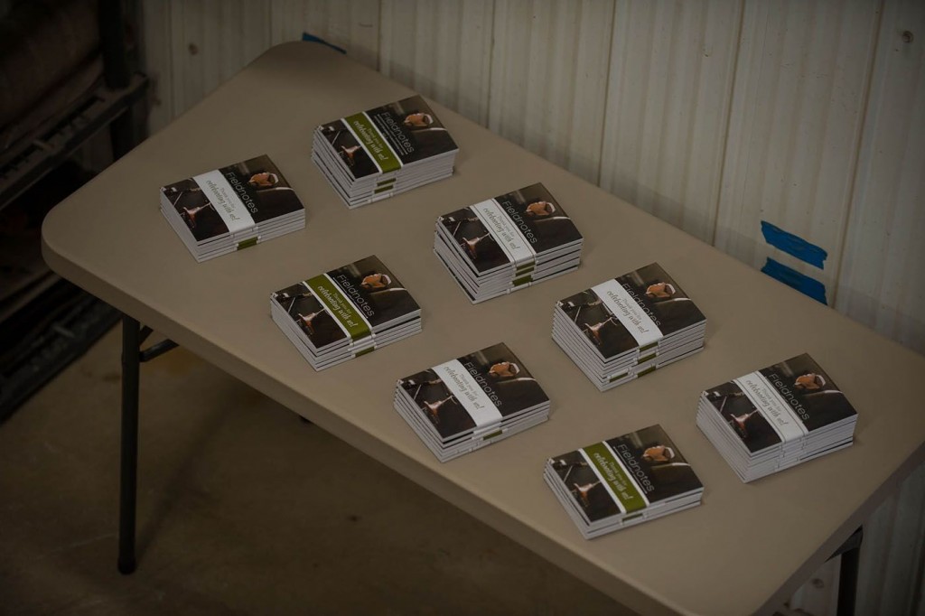 Every attendee went home with a copy of Fieldnotes vol. 2.